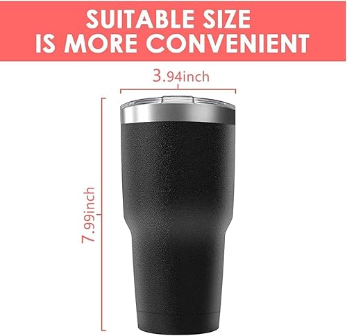 Miniatura 10 de Vaso de 30 onzas de acero inoxidable de doble pared de viaje con tapas, aislamiento al vacío, vasos para café, hogar, oficina, exteriores, adecuado