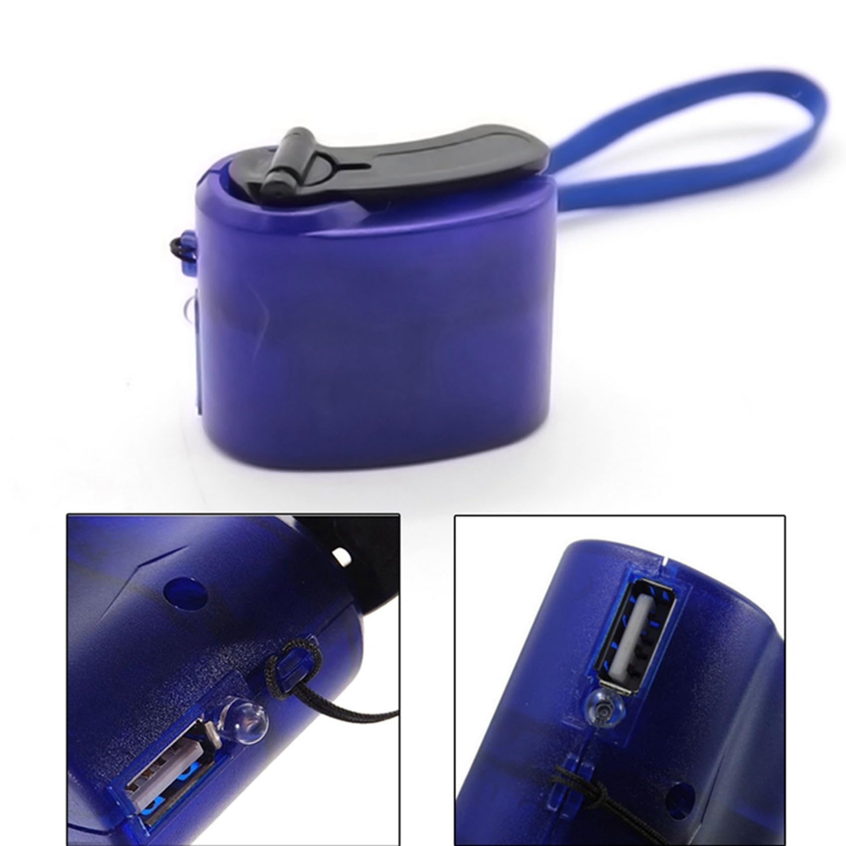 2 x USB di emergenza a manovella dinamo per caricabatterie universale caricabatterie da viaggio gadget