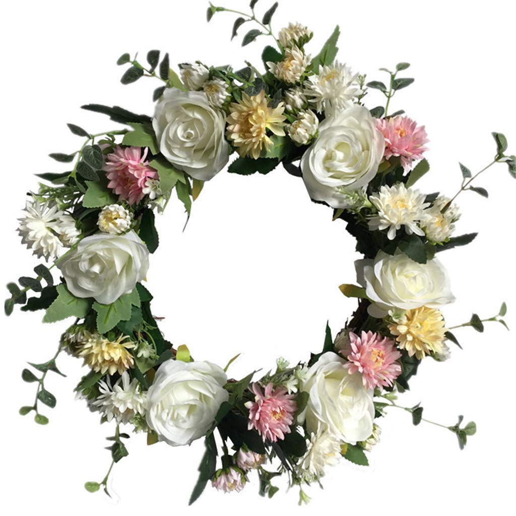 Couronne de chrysanthème artificielle faite à la main et résistante extérieur - 7