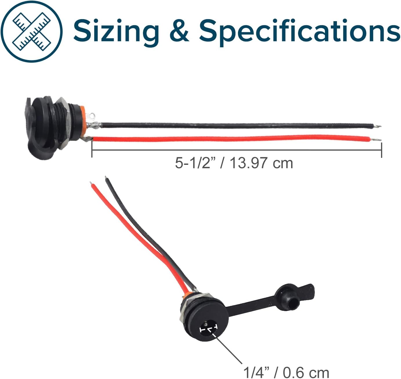 2 -wires coaxial charging door - for razor MX125 Dirt Rocket, Jetson®, Dynacraft, Hover -1, Swagtron, Electric Electric Electric Hoverboard 6/12 Volt replacement of the battery charger. 6 61YH5BFwcOL. AC SL1500