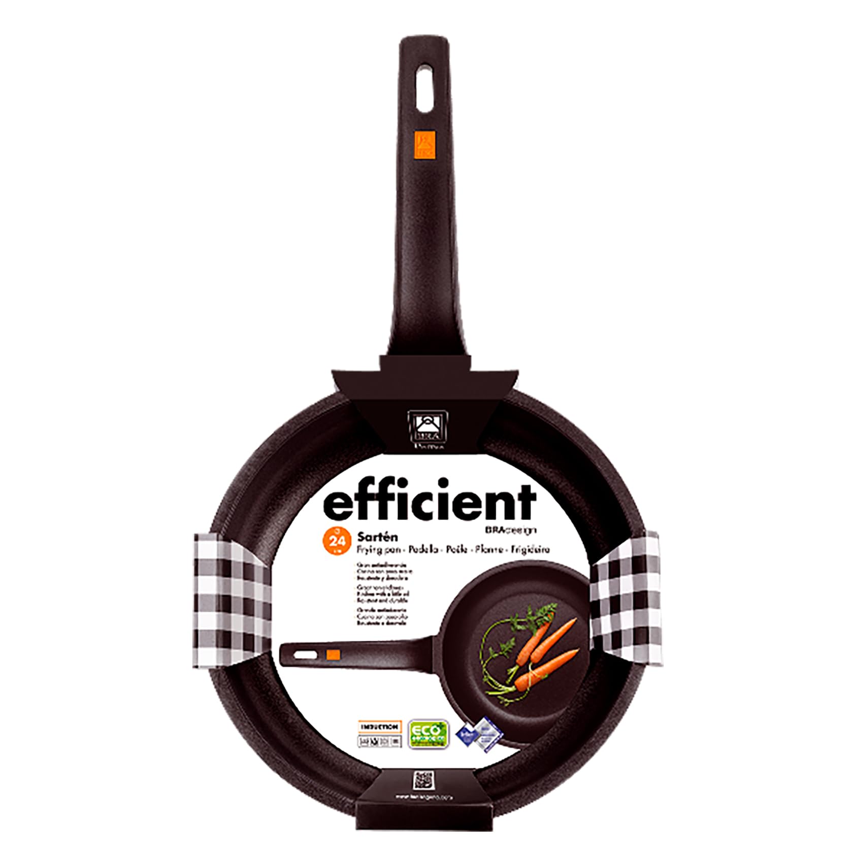 BRA Efficient Sartén 24 cm, aluminio fundido con antiadherente, apta para todo tipo de cocinas incluida inducción, libre de PFOA — view 6