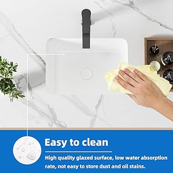 KINGWONG Small Undermount Bathroom Sinks Rectangular 16 Inch