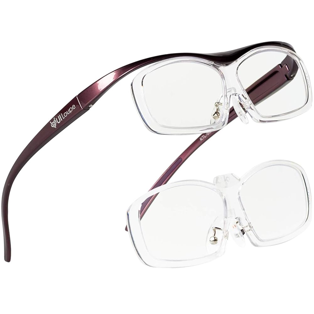 聞いて楽しむ日本の名作メガネ型ルーペ付セット Amazon | Kenko メガネ型拡大鏡 YUIルーペ レンズ交換式