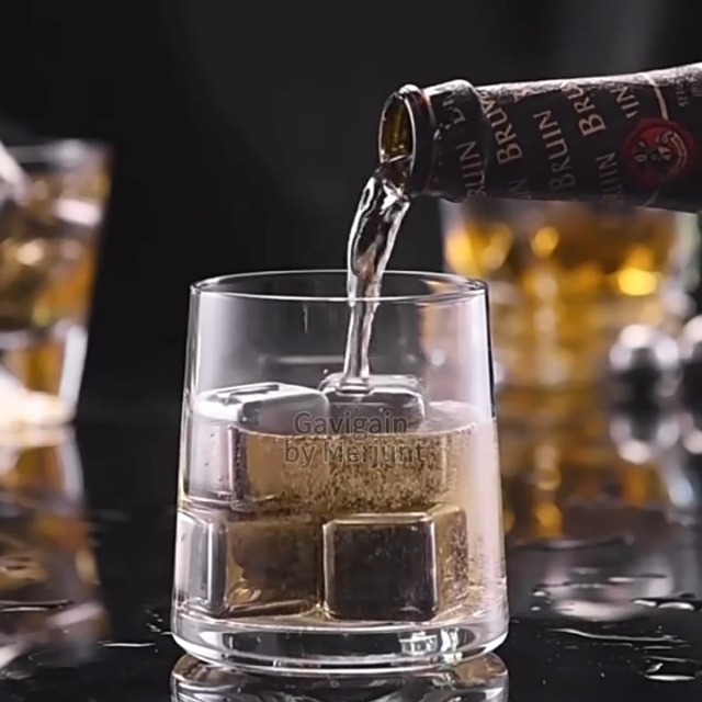 Bolas enfriadoras de whiskey de acero inoxidable 8 piezas miniatura 7