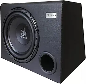 Caixa Subgrave Automotiva Amplificada Corzus CXS303 12" Universal, MDF, 2 Saídas Stereo, Subwoofer de 12 polegadas 350 Watts RMS