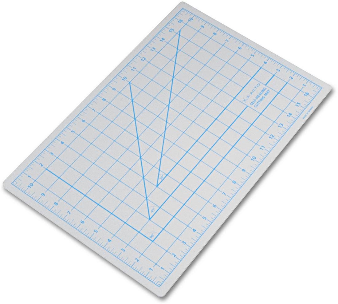 X7761 Self-healing cutting mat, nonslip bottom, 1 grid, 12-Inch by 18-Inch board with 11-Inch by 17-Inch measuring surface, gray