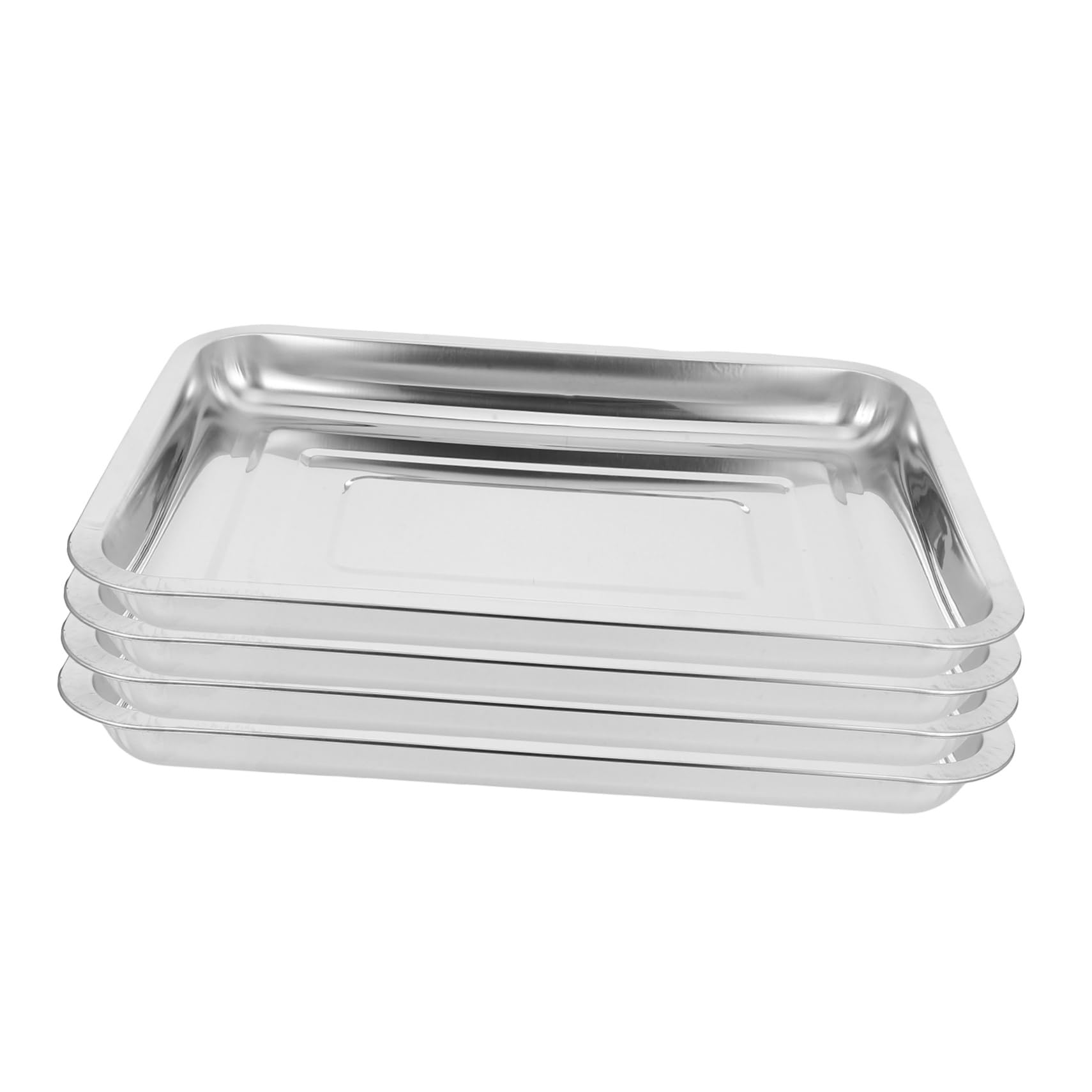 VICASKY Vassoio per Germinazione Semi 4 Pezzi in Acciaio Inox