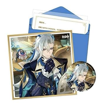Amazon.co.jp: 原神 ヌヴィレット 缶バッジ 色紙 運命の日 誕生