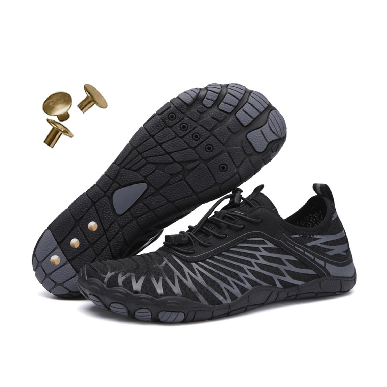 Grounding Shoes with Copper, Barefoot Shoes Women Men, Wide Toe Box Hiking Barefoot Womens, Non-Slip Comfortable Breathable Water Shoes for Walking Running
