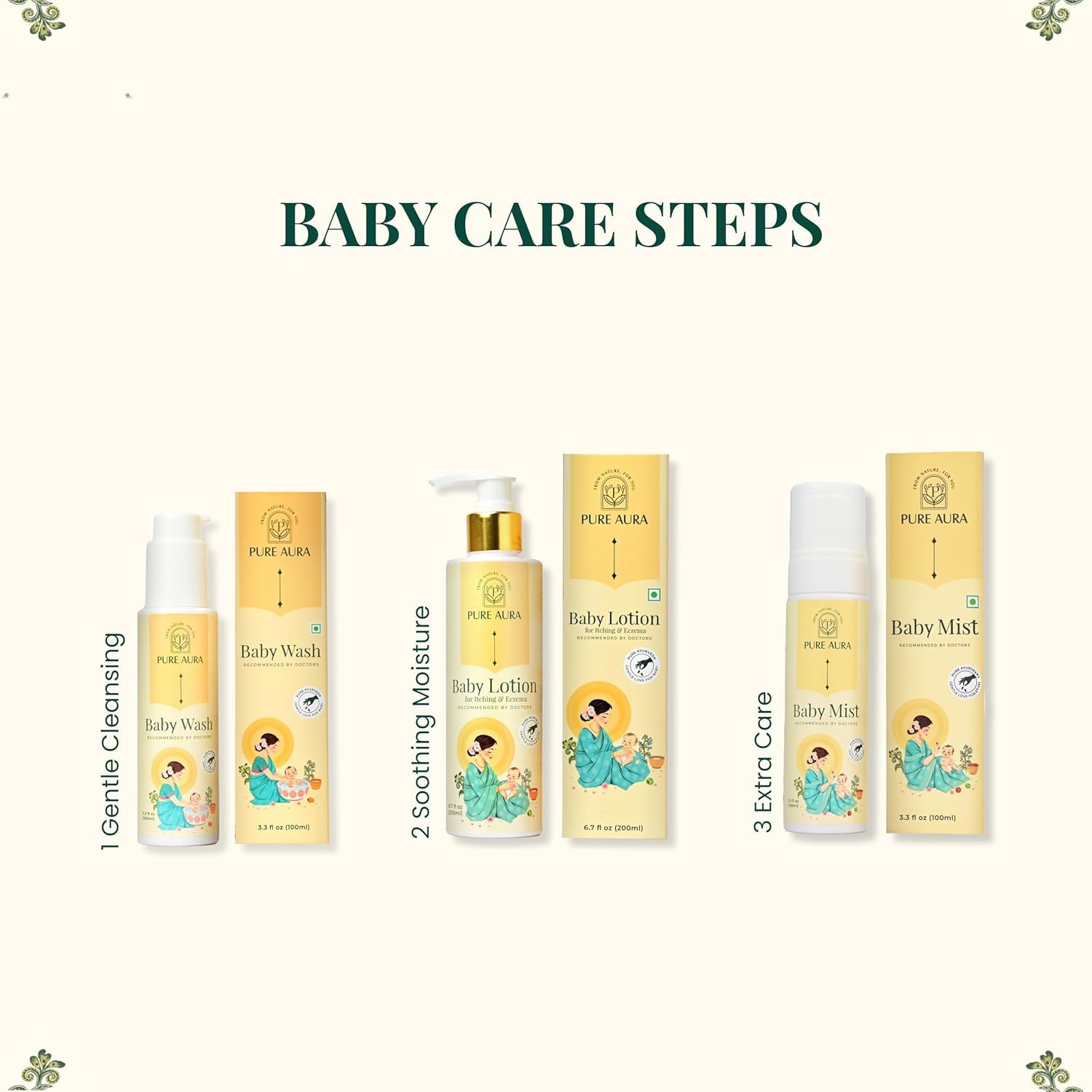 Pure Aura Baby Mist Perfume 100ml – Doctor Recommended Hydrating Baby Body Mist & Perfume for Newborns & Kids | Gentle, Refreshing & Chemical-Free Skin Care Spray 4