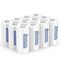 BONAI CR123A Batterie al Litio CR123 da 3V 1500mAh Non Ricaricabile Lunga durata con Auto-Scarica Bassa per Sensori Intelligenti, Torcia elettrica, Fotocamera, Giocattolo, Microfono (confezione da 12)