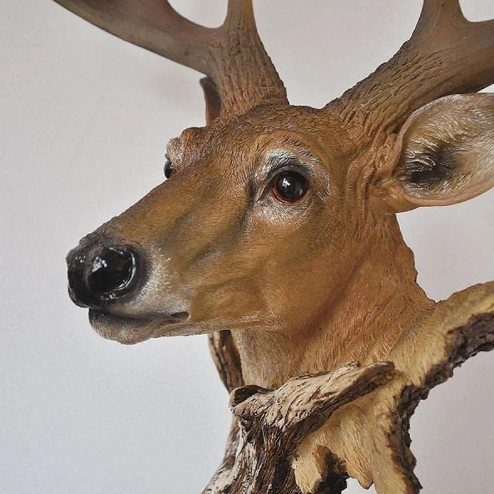 Statuarzeźba Głowy Jelenia Rzeźba Na Biurko Figurka Zwierzątka Miniatura