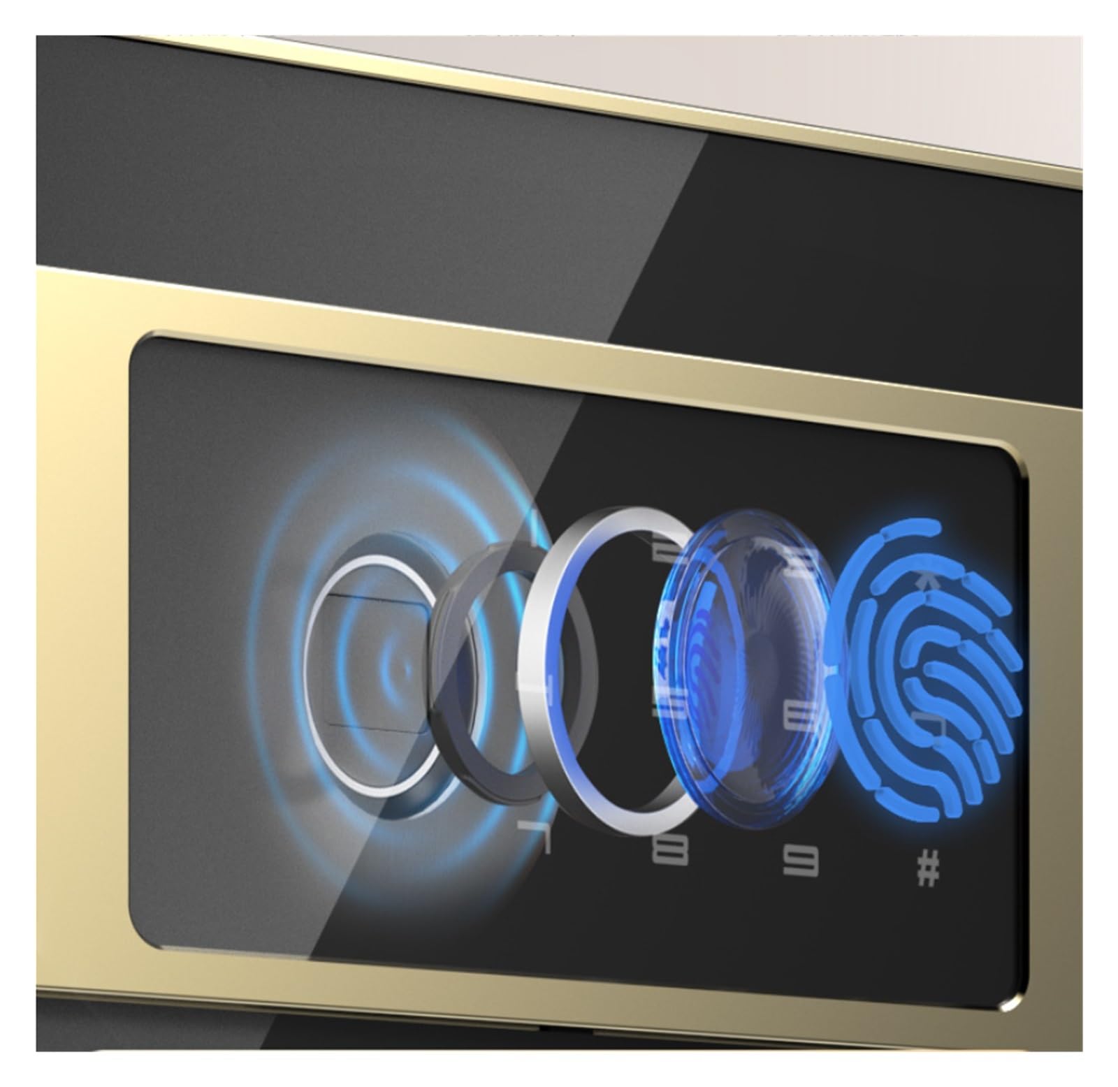 Cassaforte Casseforti di grandi dimensioni Cassaforte di sicurezza domestica con tastiera touch screen e cassetta di sicurezza integrata, doppio sistema di allarme for ufficio Cassetta portavalori