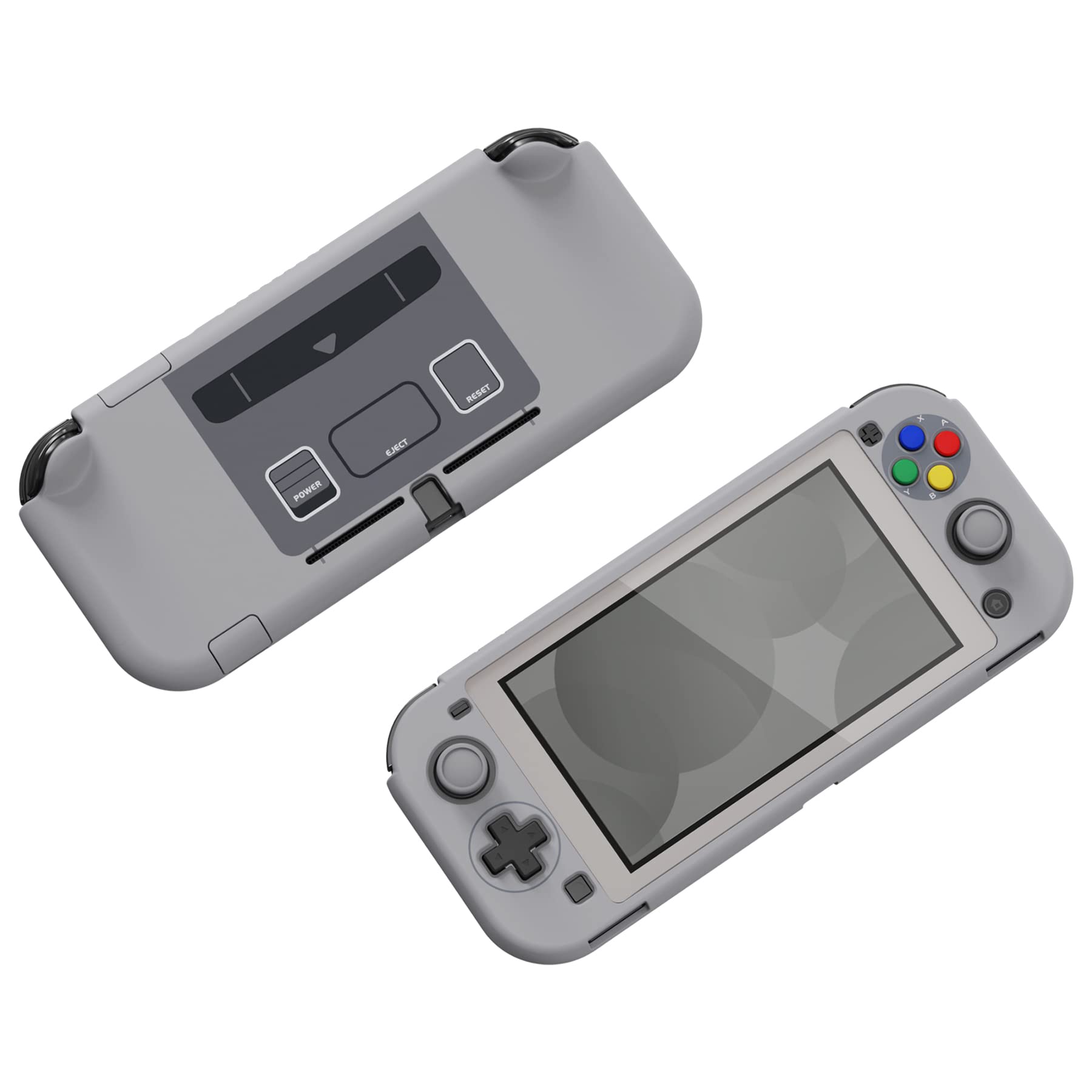 eXtremeRate PlayVital Funda para Nintendo Switch Lite, Carcasa Protectora con Protector de Pantalla de Vidrio Templado, Protector Duradero, Accesorios para Switch Lite (Clásico SFC SNES EU) — view 8