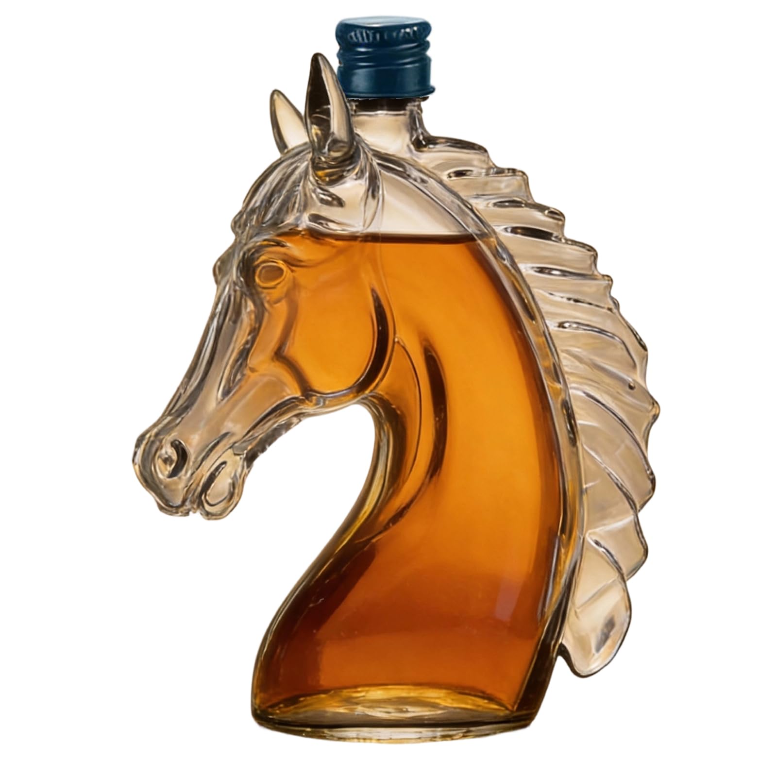 CAZSTYK Present Horse Head Shape Wine Bottle for Whisky Borosilicate Glass Texture Suitable for Home Decorating Borosilicate Glass Decanter