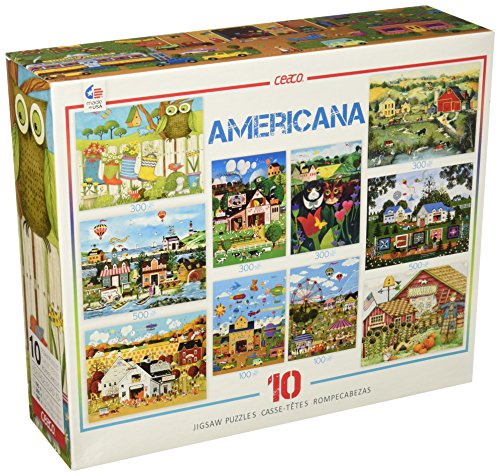 Ceaco 10-in-1 Multi Pack Americana Puzzles (900 Piece)