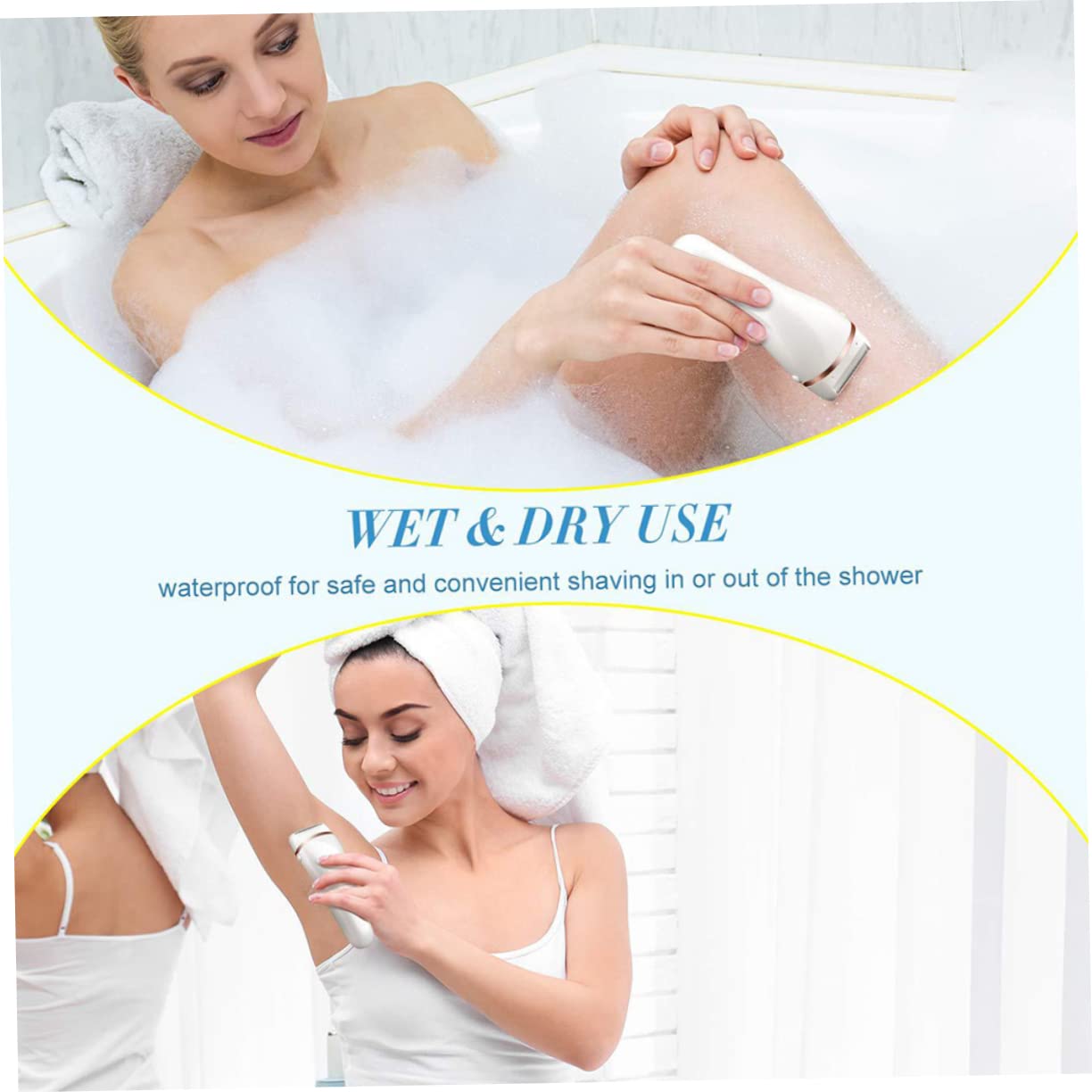 FOMIYES Depilatore Elettrico Donna Ricaricabile USB Impugnatura Ergonomica e Design Portatile Leggero per Depilazione Comoda e Precisa