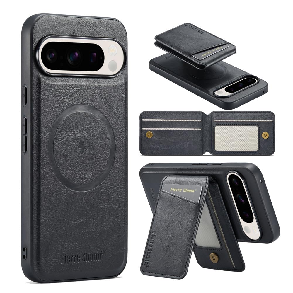 Altartar Magnetisch Handyhlle fr Google Pixel 9 Hlle mit  Kartenfach,Magnetischer Wallet kreditkartenetui mit Stnder Leder Stofest  Klapphlle Schutzhlle fr Google Pixel 9-Schwarz: Amazon.de: Elektronik &  Foto