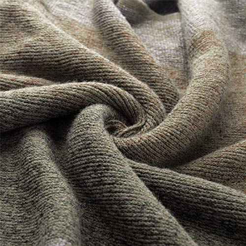 Image of Women's Elegant Knitted Shawl Poncho with Fringed V-Neck Striped Sweater Pullover Cape Gifts for Women Mom