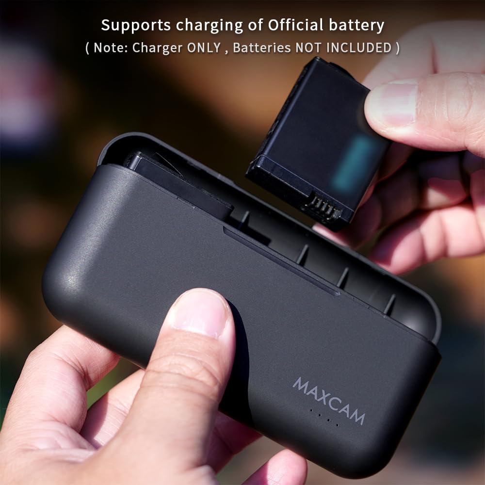 Caricabatteria triplo MAXCAM Power per GoPro HERO 13 Enduro Black