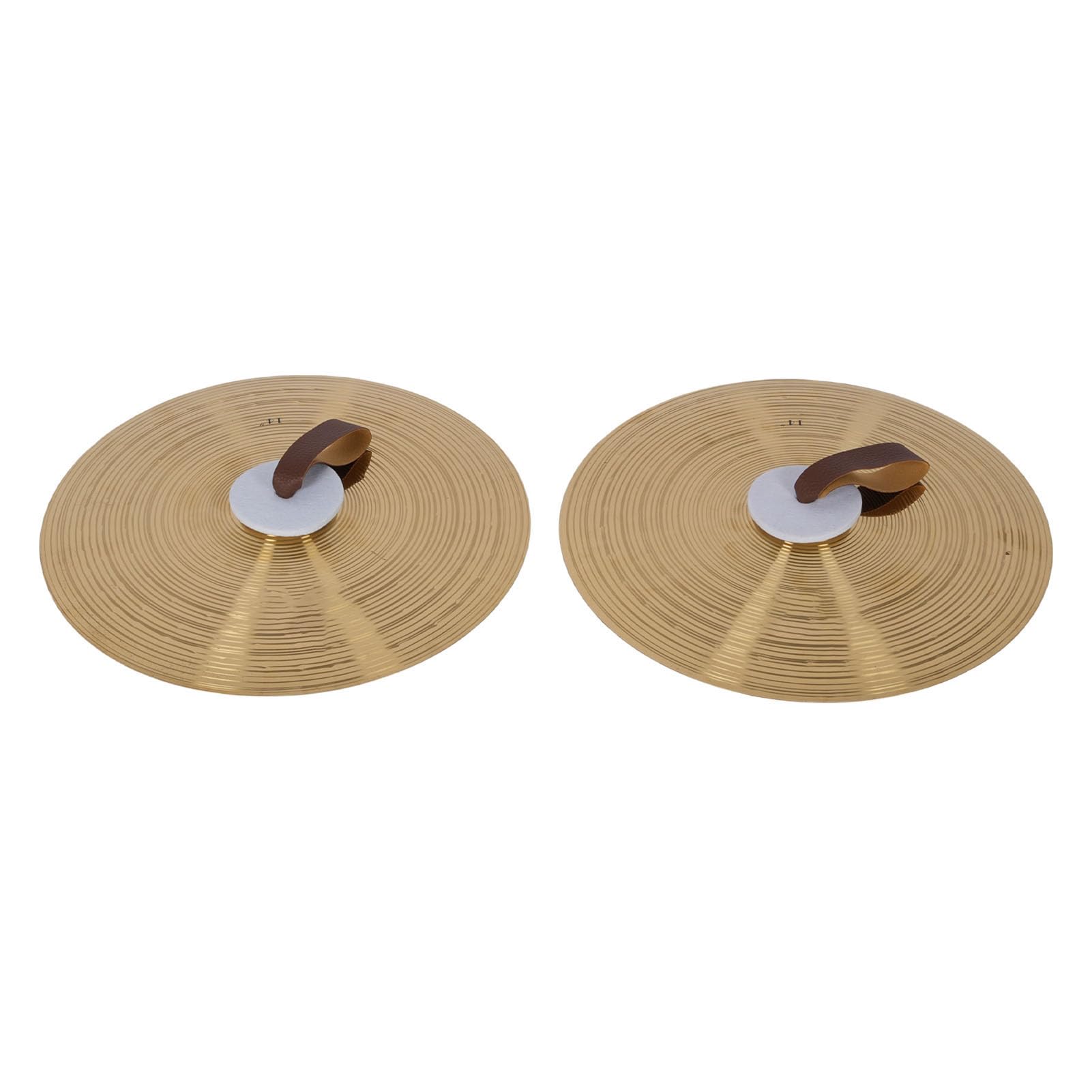 Cymbals a Tamburo Artoct 1 Coppia da 14 Pollici con Set di Piatti a Percussione in Lega di Cinturini per la Banda per Studenti Principianti