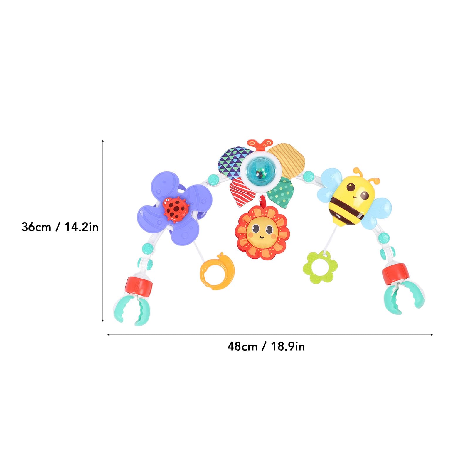 Baby Stroller Arch Toy, Swinging and Vibrant Mobile for Boys Girls, Funny and Practical with Sensory and Coordination Skills Development, Suitable for Crib, Car, Baby Stroller