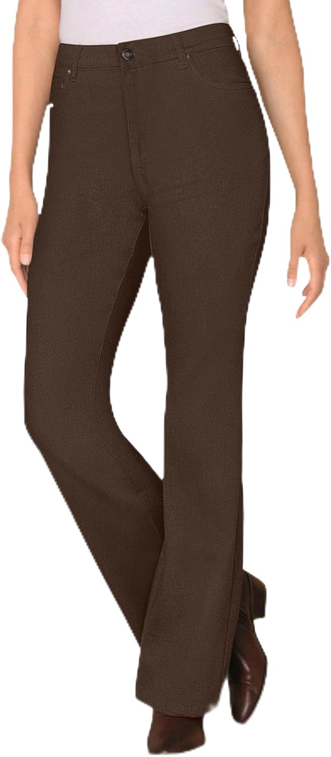 Woman Within Plus Size Bootcut Stretch Comfort Denim Five-Pocket Jeans