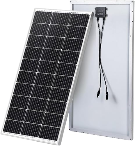 Traver Force 100W 12V Monocrystalline Solar Panel, 10BB High-Efficiency Solar Module, Ideal for RV, Marine, Camping, Cabin, Off-Grid Applications