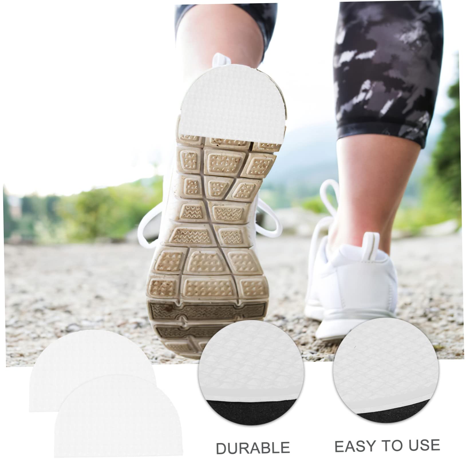 Cabilock 5pares Almohadillas Antideslizantes Para Zapatos De De Caucho Reducción De Ruido Auto-adhesivas Para Zapatillas y Zapatos De Transparente Cortables