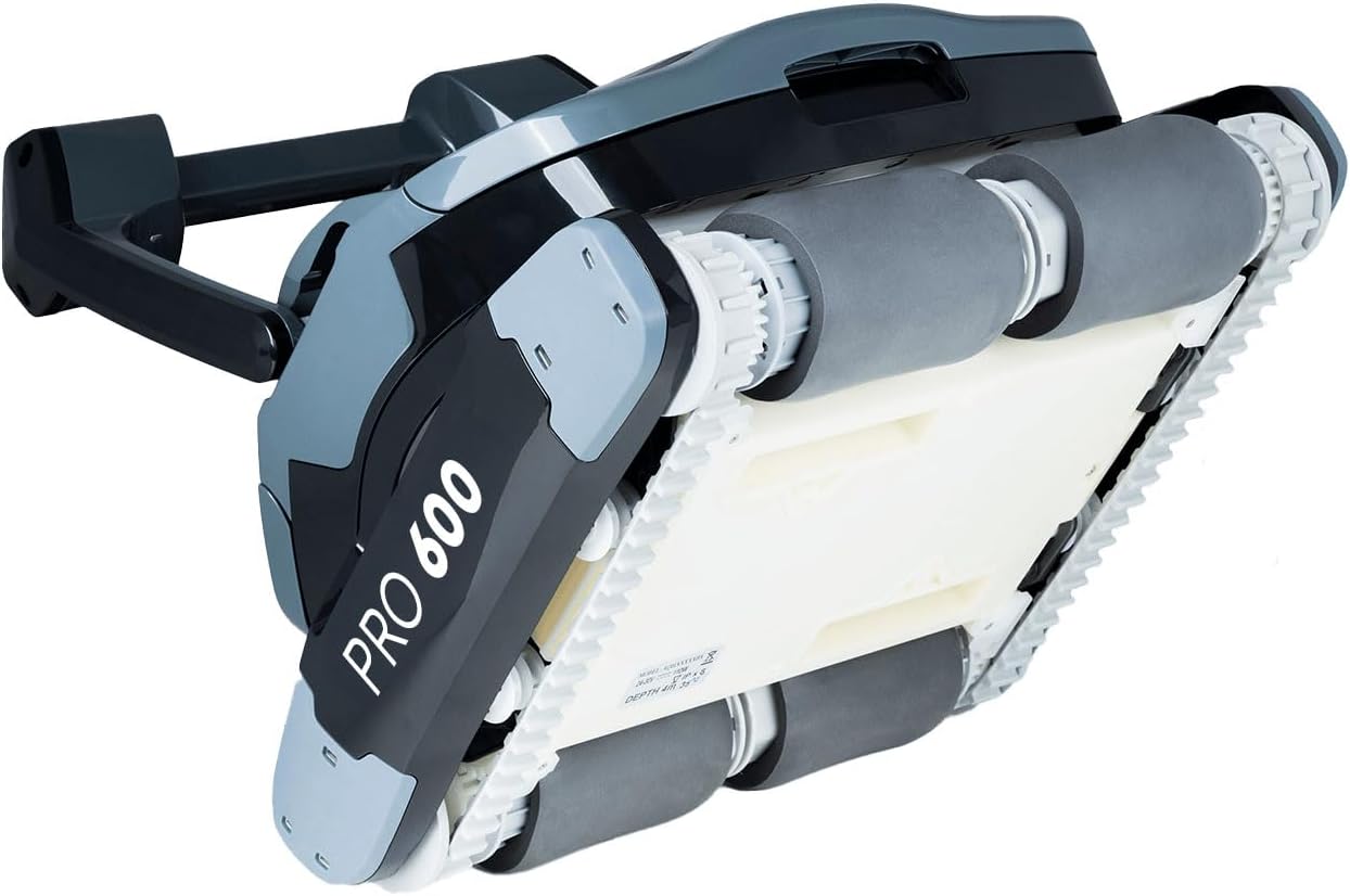 Underside of BWT Advanced PRO 600 showing brushes and tracks