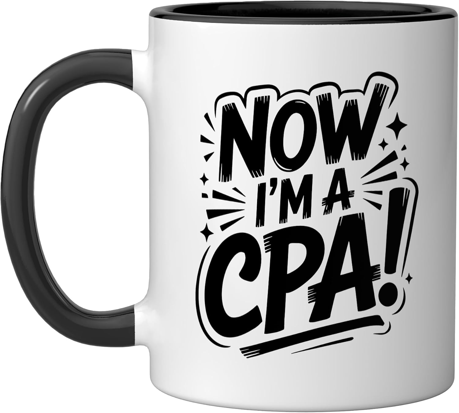 Former Accounting Student Now Certified Public Accountant Ceramic Mug, Red/White, 15oz image 4