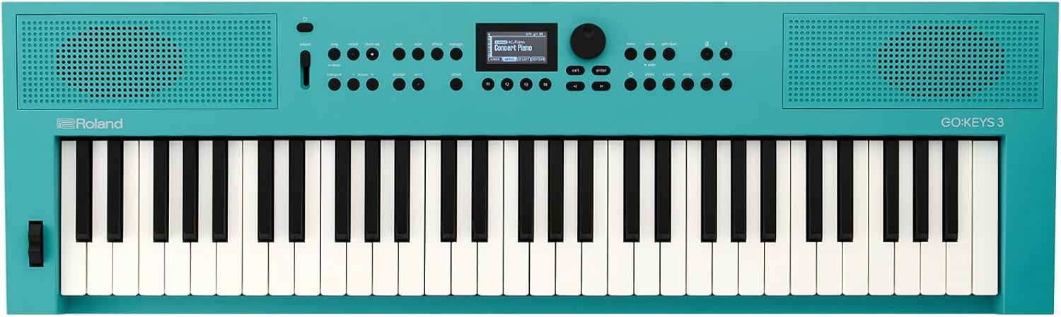 Roland GO:KEYS 3 Music Creation Keyboard | 61-Note Keyboard | Built-In Stereo Speakers | Bluetooth Audio/MIDI Support for Music Streaming - Turquoise
