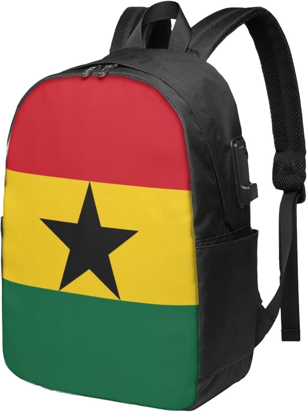 Brazilian Flag Laptop Backpack, Travel Backpack with USB Charging Port, Computer Bag for Men Women