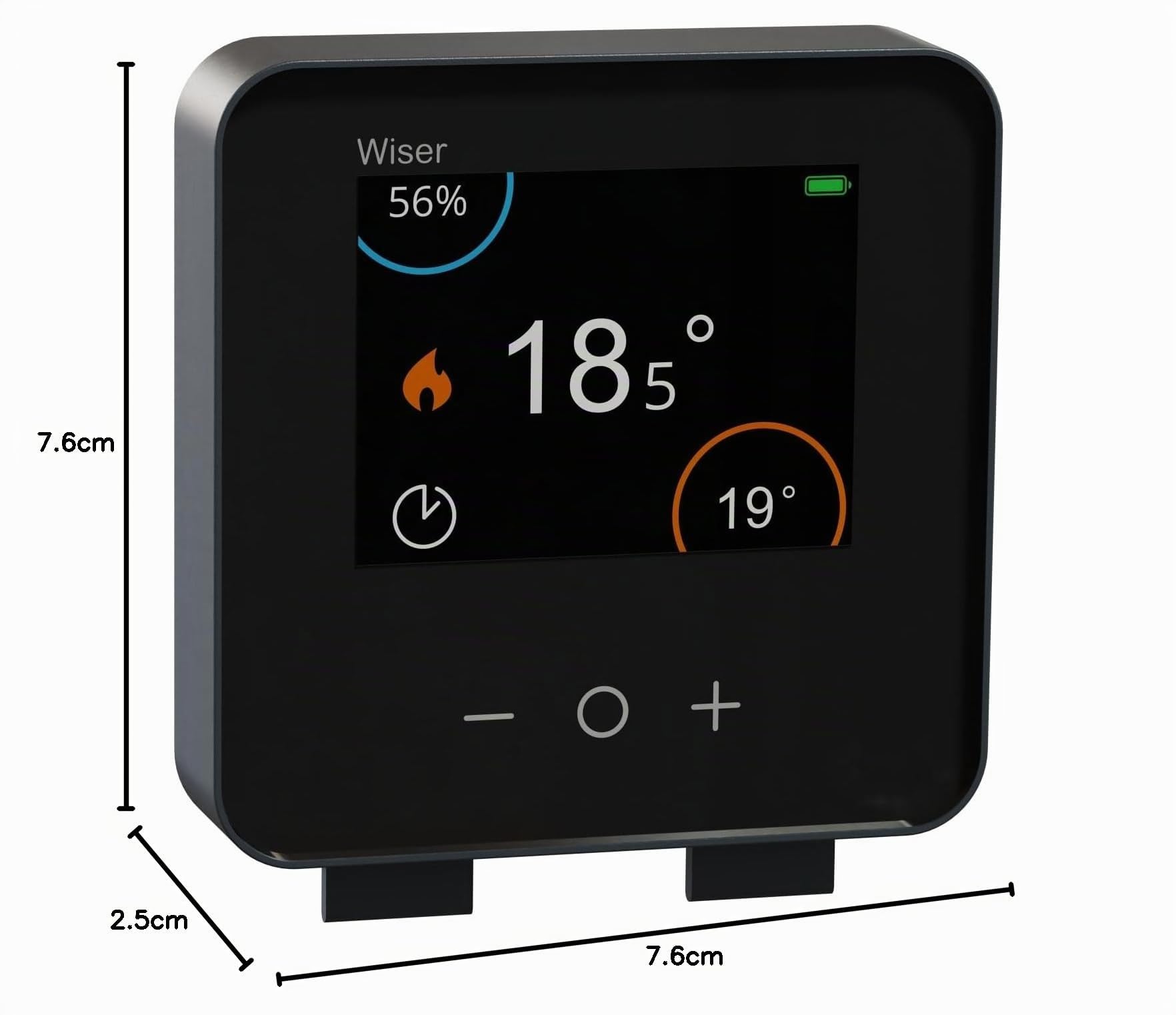 Schneider Electric Wiser Zigbee Thermostat d'ambiance Smart Home, contrôle par écran ou avec Application Gratuite, Compatible avec Amazon Alexa et Google Home, économie d'énergie