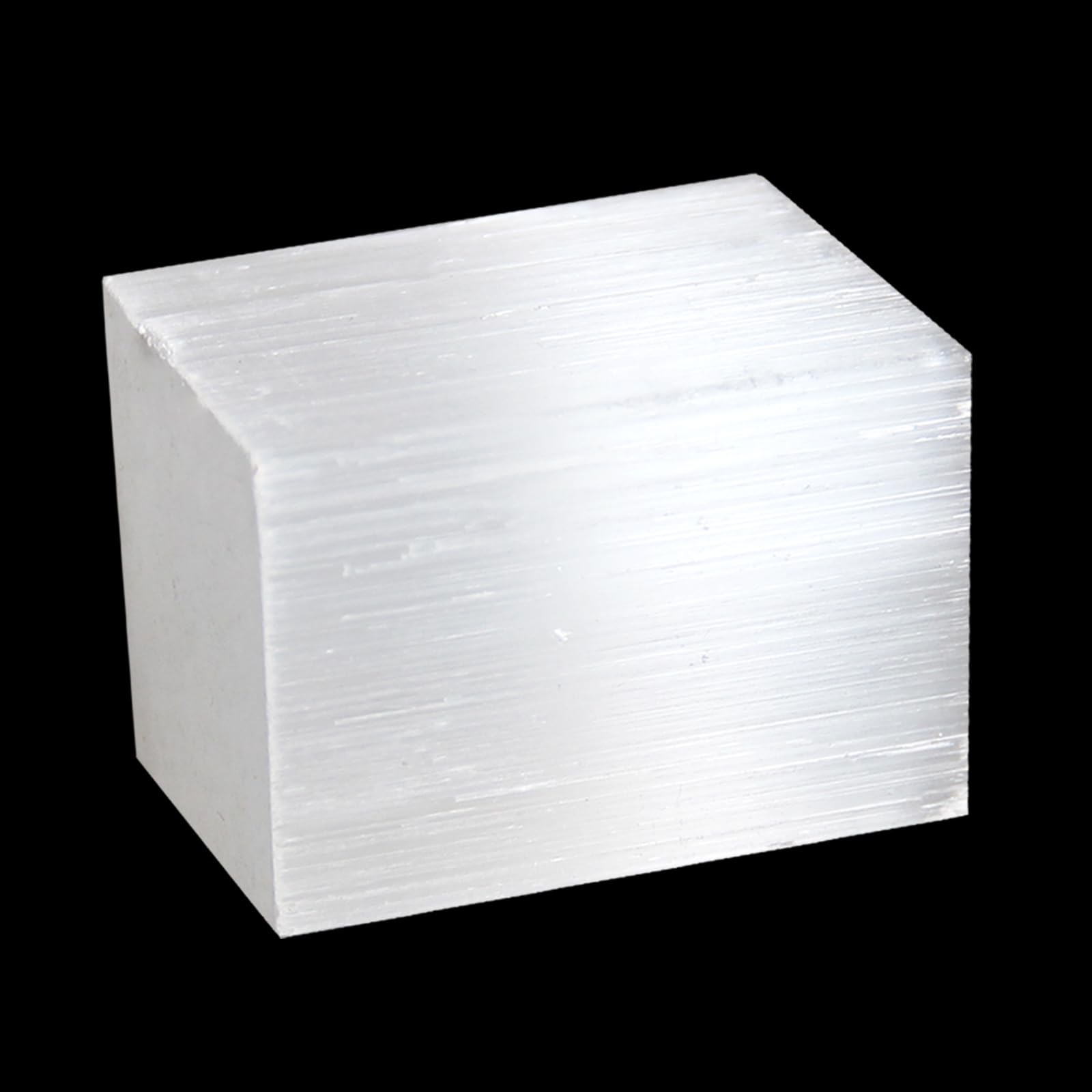 1 Pc Cubo di Selenite circa 70g, Pietra Energetica Tascabile di Selenite, Selezionata a Mano di Qualità Premium, Chakra, Guarigione, Energia Positiva