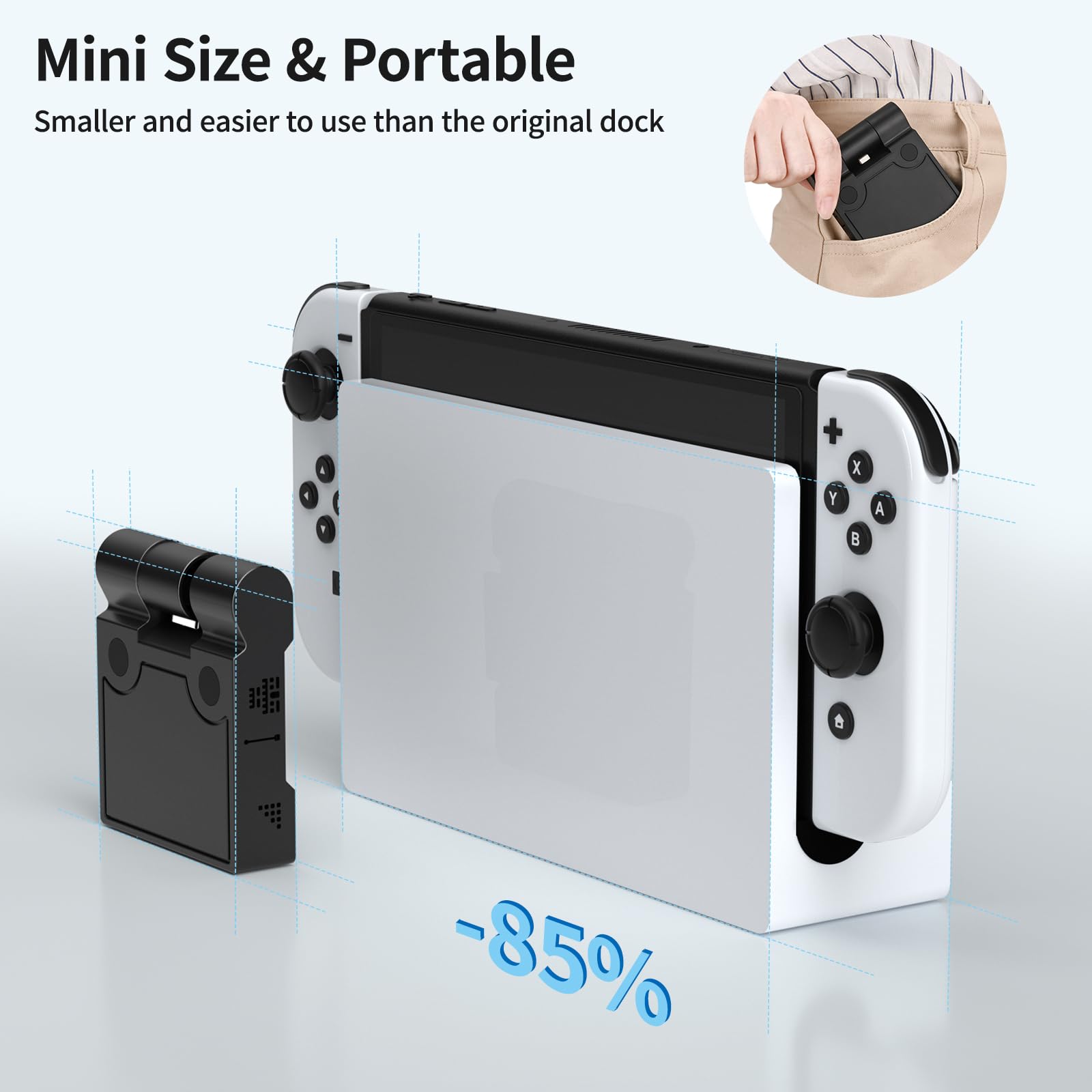 SiWiQU Switch Docking Station Kompatibel für Nintendo Switch/OLED