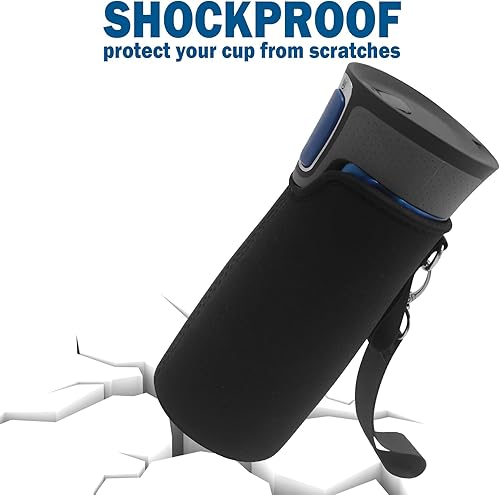 Miniatura 3 de Compatible con funda para taza de café Contigo, fundas aisladas de neopreno reutilizables para bebidas frías, soporte para tazas de café con correa