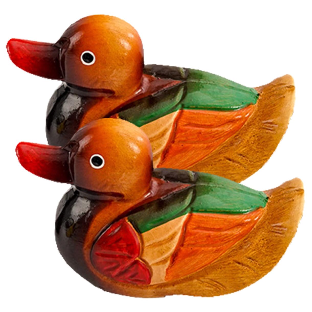Amosfun 5 Paare Mandarinente Ornamente Auto Mujer Abs hochzeitsdeko Hochzeit Dekoration Künstlerische Holzstatue brautpaar Heimdekorationen Hochzeitsschmuck Hochzeit Enten hölzern