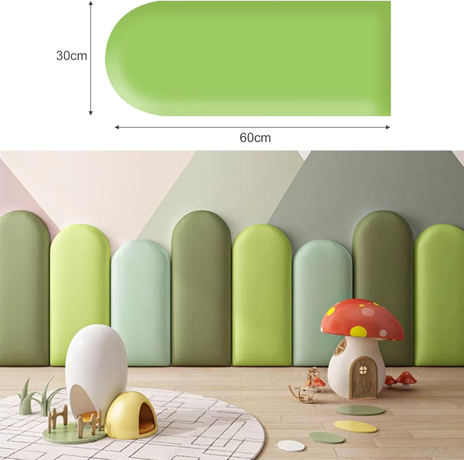 子供用衝突防止壁パッド、3D PU パッド入り壁パネル 自己粘着性、布張りのヘッドボードパネル 壁掛け式 のために 寝室 プレイルー