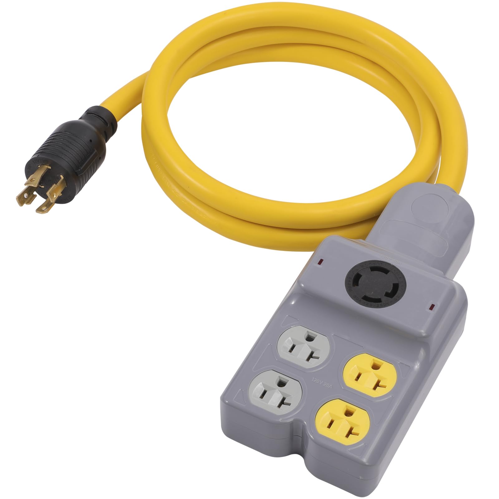 Amazon.com : NEMA L14-30P to 4 Port 5-15R 5-20R L14-30R 6 Feet 5