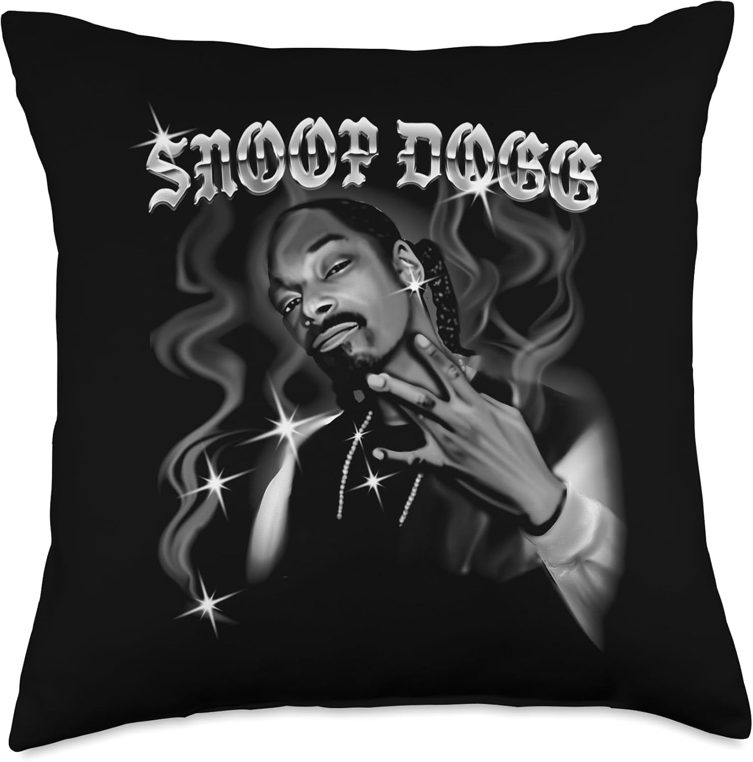 Official Snoop Dogg Airbrush Photo Throw Pillow