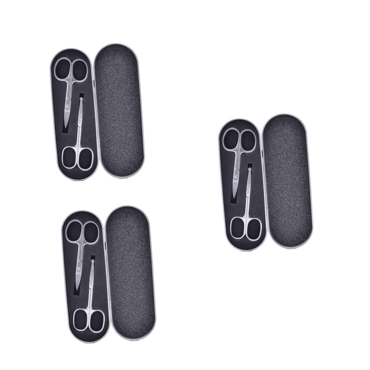6pezzi Forbici Acciaio Inossidabile Per Sopracciglia e Naso Trimmer Sicuro e Pratico Per Bellezza e Toelettatura Design Ergonomico e Punte Arrotondate Per Uso Facile