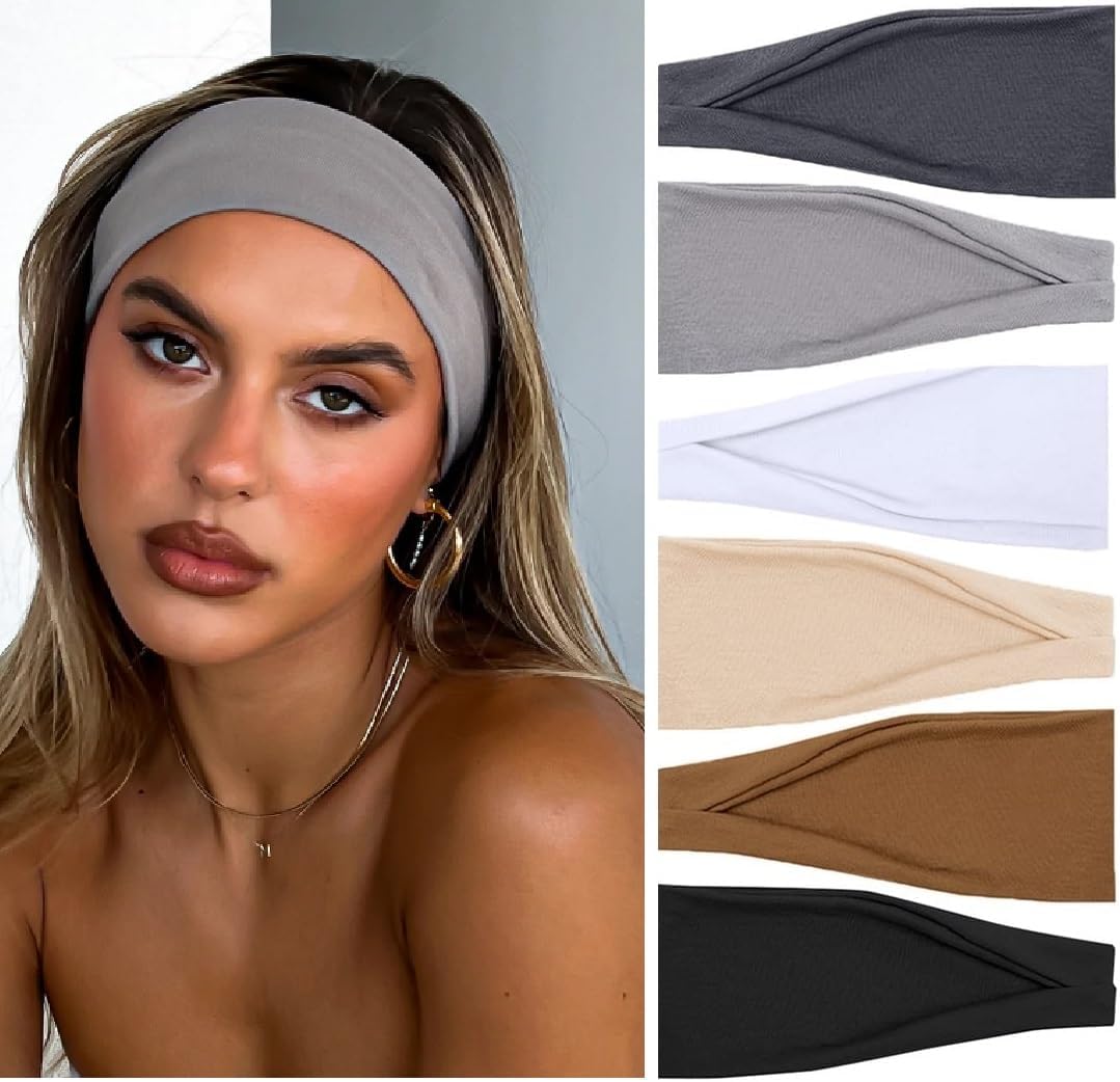 TERSE Headbands for Women Hair Bands for Women’s Hair Non Slip Women Thick Headband Stretchy Sweat Bands Headbands for Yoga Workout Every Day Basic Fashion Accessories