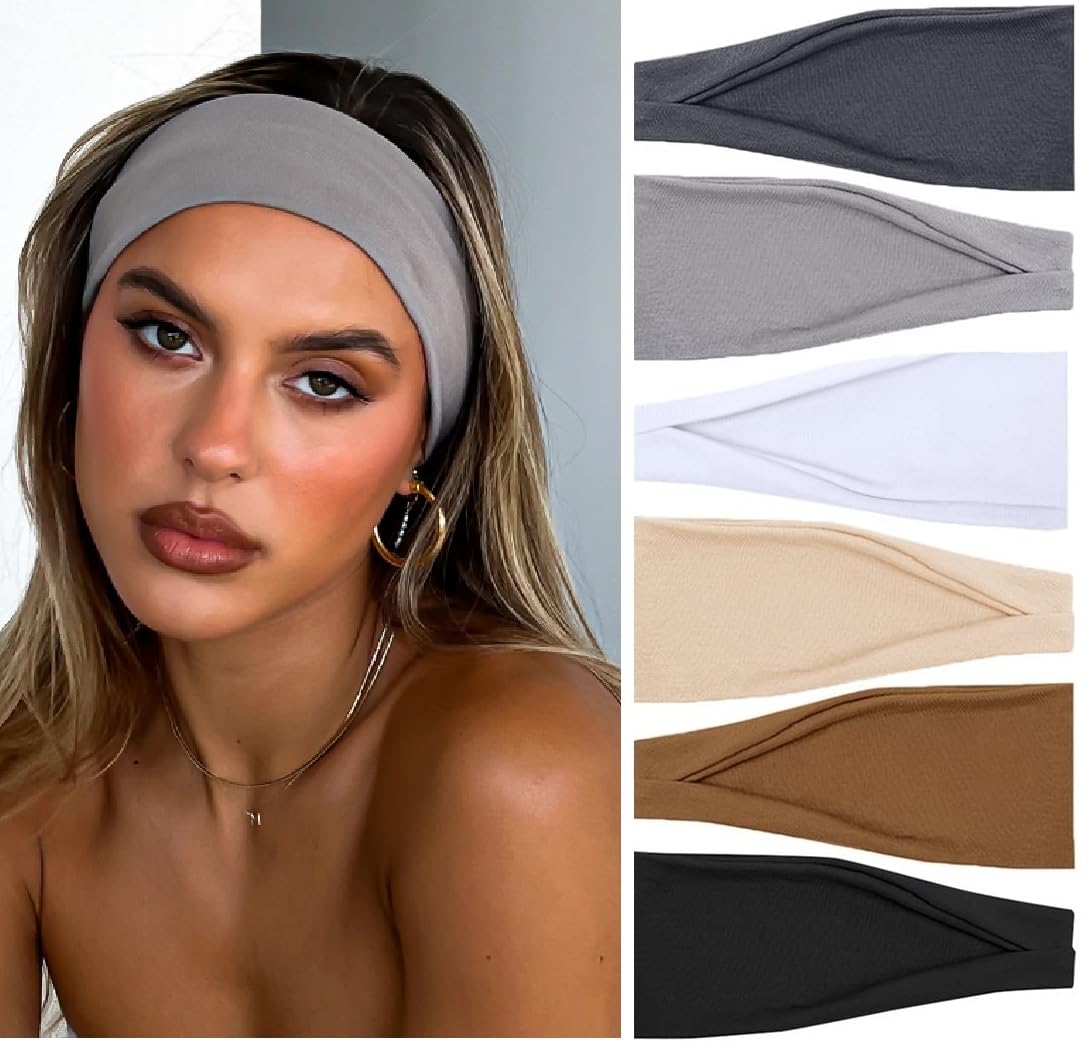 TERSE Headbands for Women Hair Bands for Womens Hair Non Slip Women Thick Headband Stretchy Sweat Bands Headbands