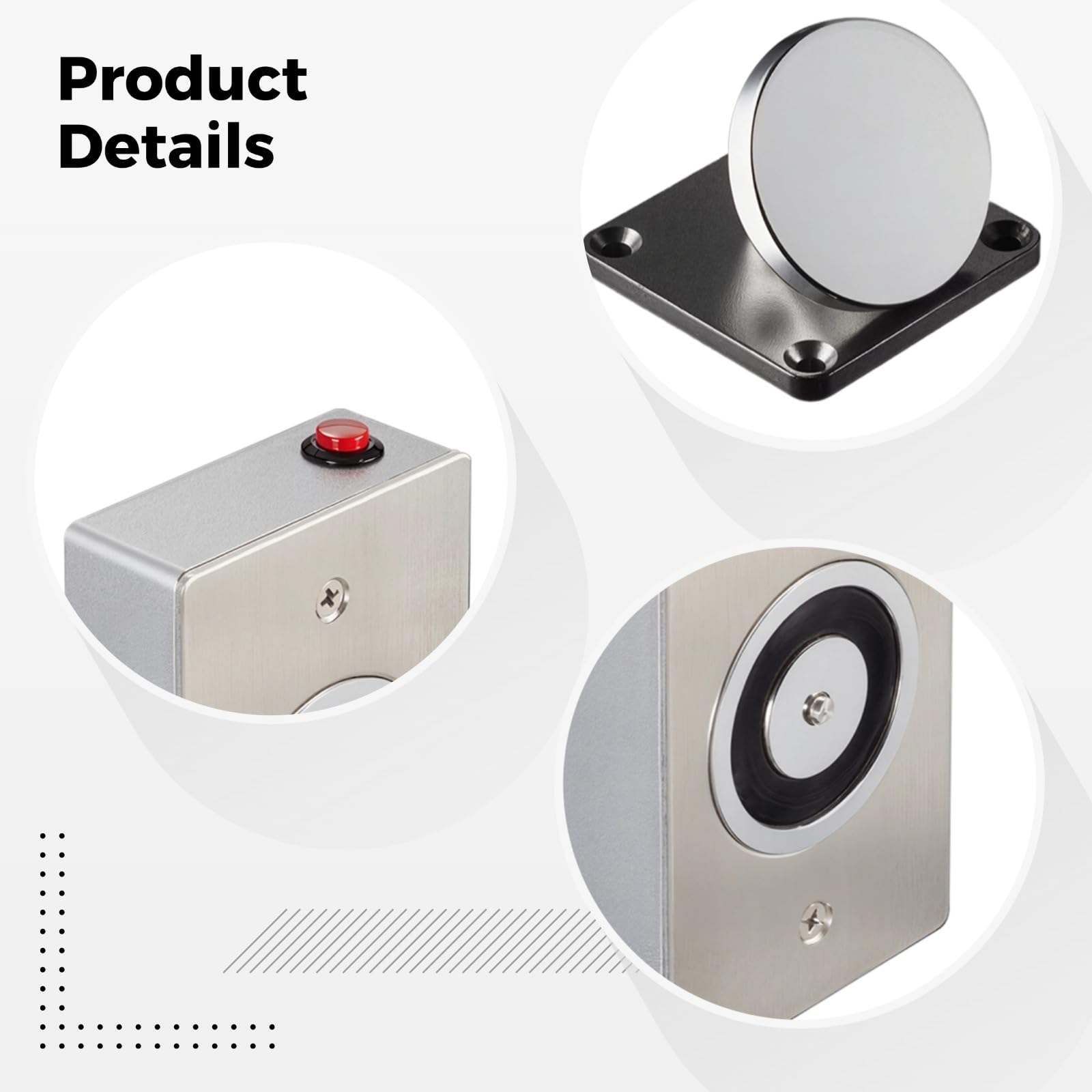 Cerradura para puertas, sistema de montaje en pared de alta resistencia para puertas cortafuegos, cerradura electromagnética, cerrojo de precisión, liberación automática de alarma, 24 V CC para p