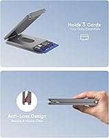 Vista 5 de ZEEHOO para cartera MagSafe, cartera magnética para iPhone con soporte ajustable