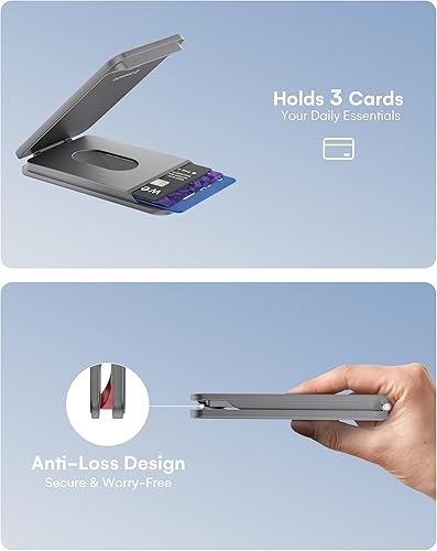 Miniatura 5 de ZEEHOO para cartera MagSafe, cartera magnética para iPhone con soporte ajustable