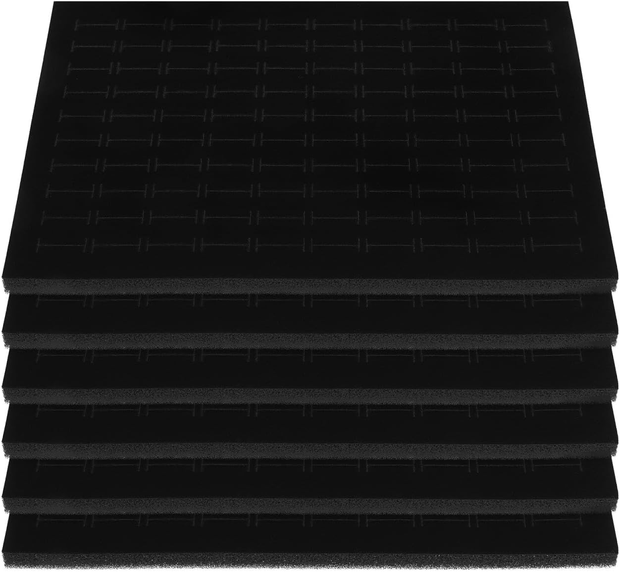Jewelry Box Pads Insert Display Trays with Multiple Slots Soft Sponge Mats for Rings and Earrings Storage Organizer