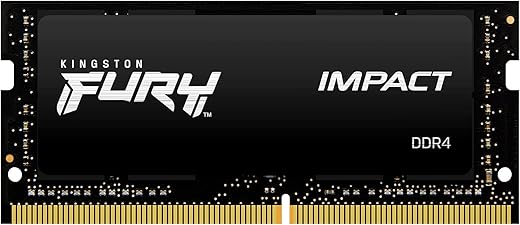 Kingston Fury Impact 32GB 3200MHz DDR4 CL20 Laptop Memory Single Stick KF432S20IB/32 Black