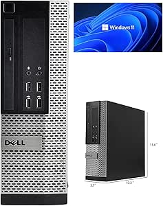 Window 11 Pro Optiplex Core i5 Series Desktop Small Form Desktop Tower PC (Intel Quad Core I5 4570, 8 Gb Ram, 120 SSD), (Renewed)